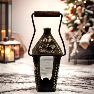 Cast Iron Italian Wine Holder Lantern Rustic Medieval